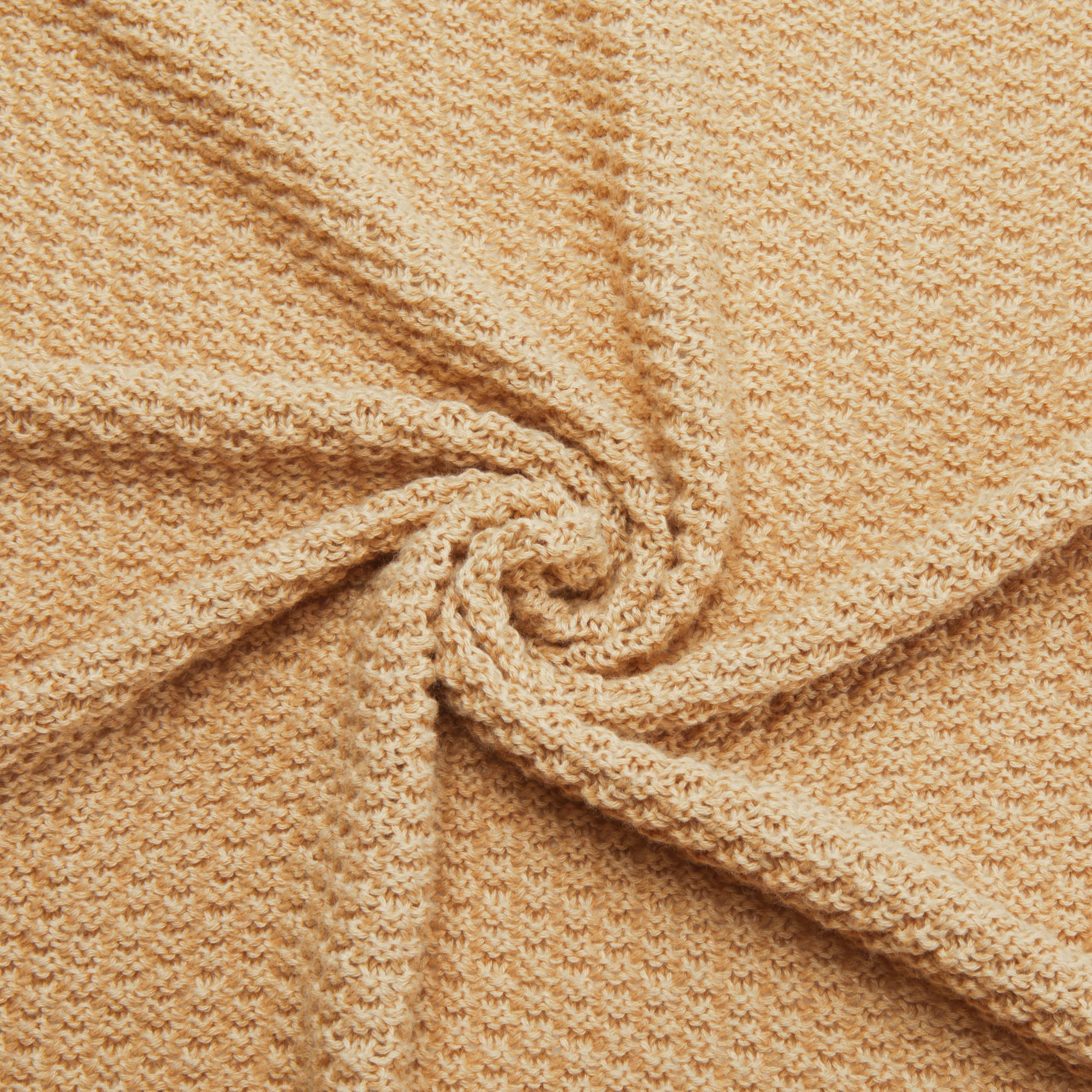 Amazon Basics Copriletto Maglia 127x152 Coperta Sabbia