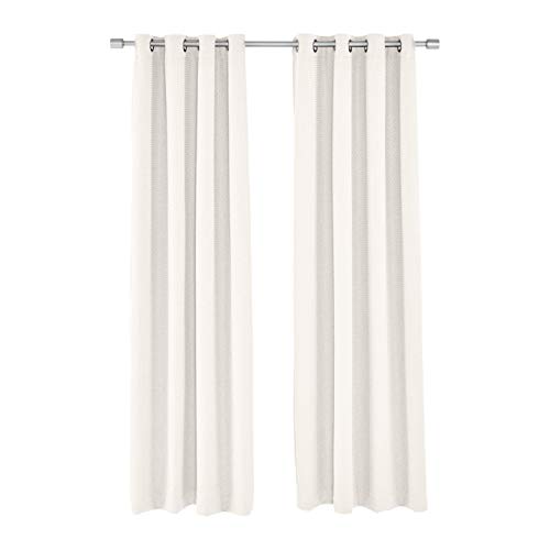 Amazon Basics Basket Weave Tenda Oscurante 132x213 Avorio 2 Pezzi