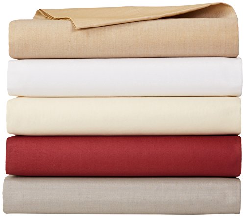 AmazonBasics Lenzuolo con Angoli 180x200 Bianco Cotone