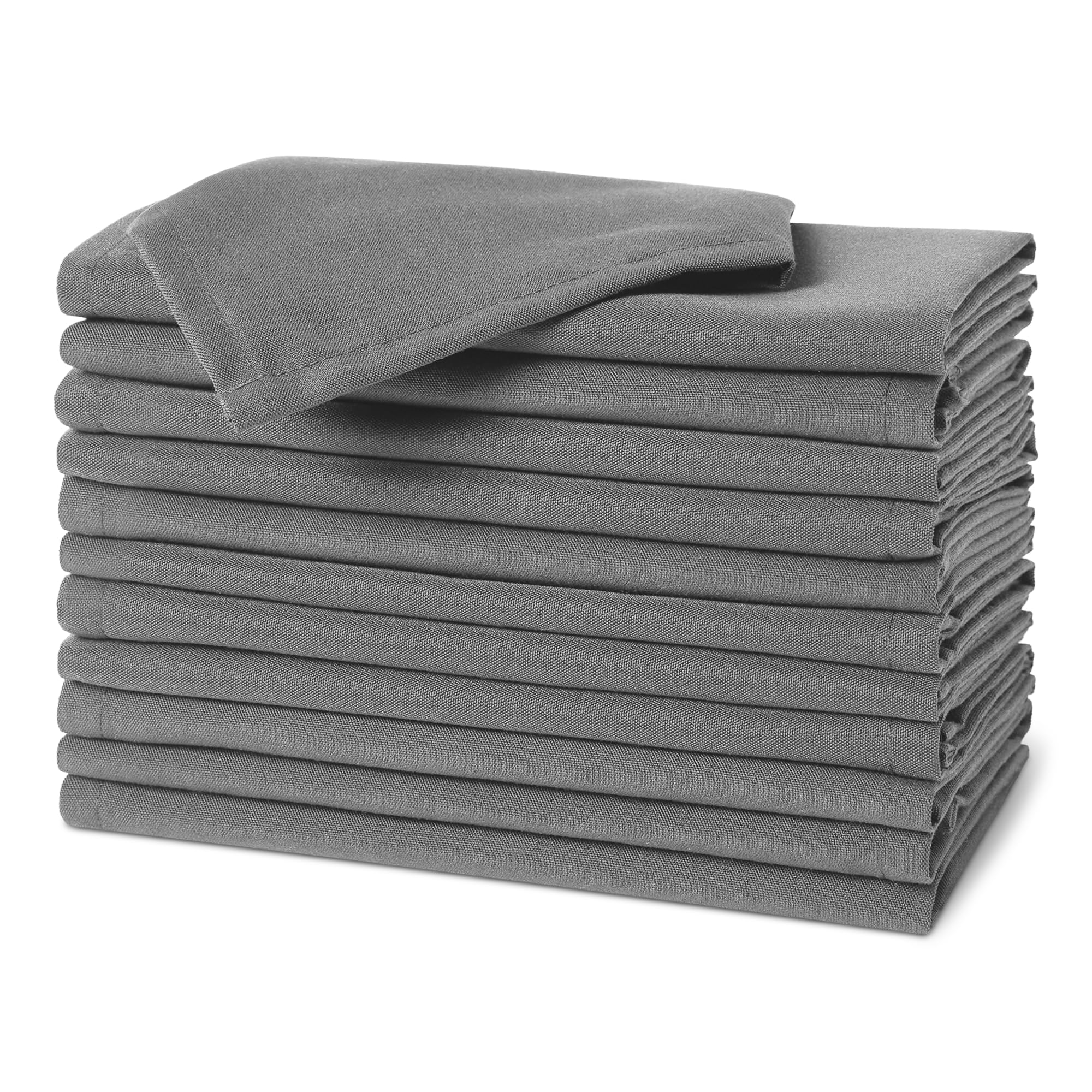 AmazonBasics Tovaglioli Stoffa Antimacchia 43x43 Blu 12 Pezzi