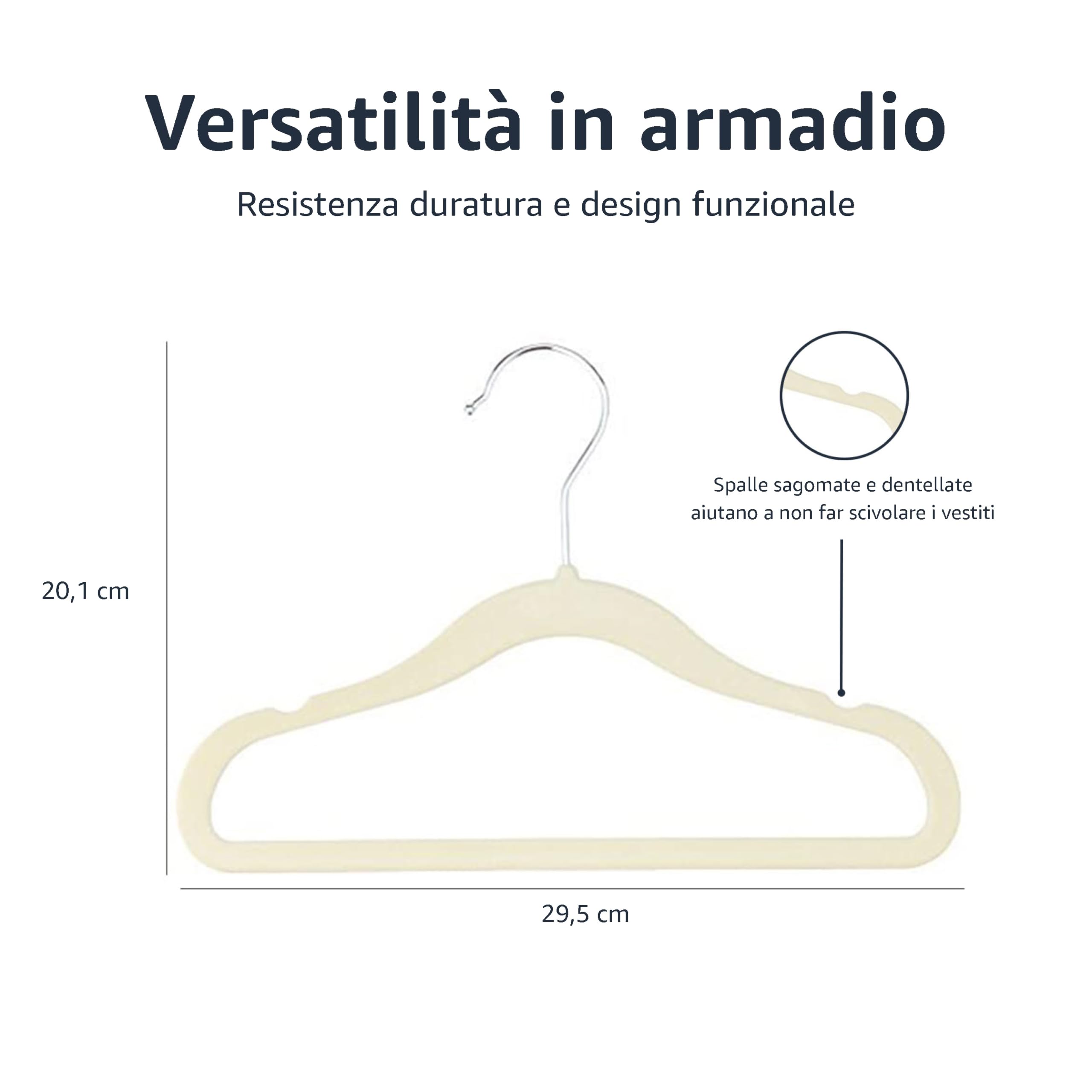 Amazon Basics grucce velluto bambini beige 30 pezzi 29,5 cm