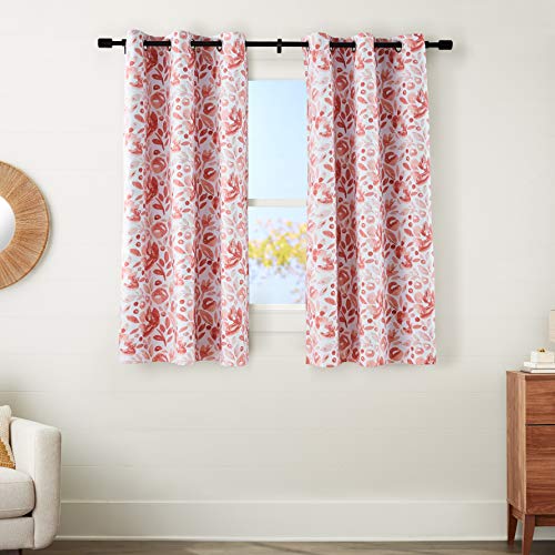 Amazon Basics SilkySoft Tende Oscuranti 2pz 42x54 Floreale Blush