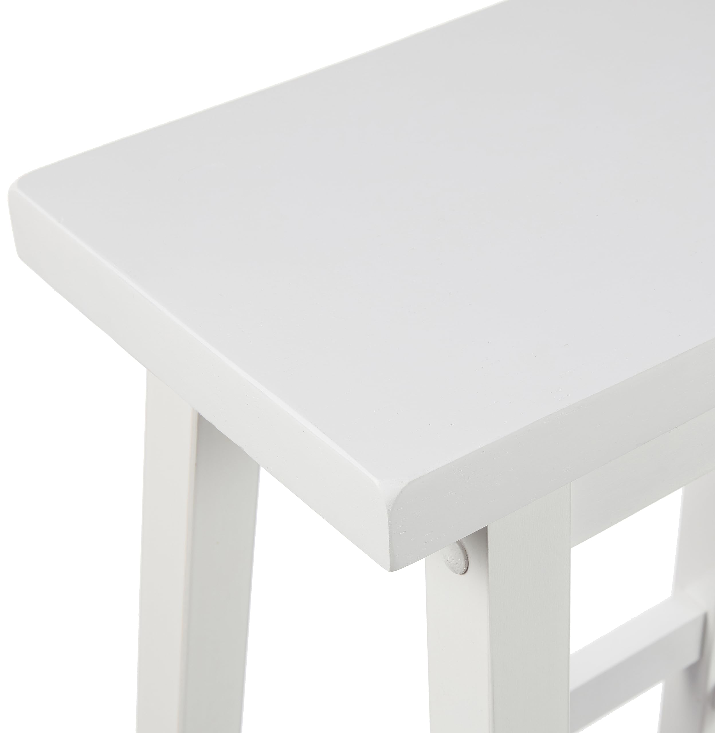 AmazonBasics Set 2 Sgabelli Bancone Legno Bianchi 61 cm