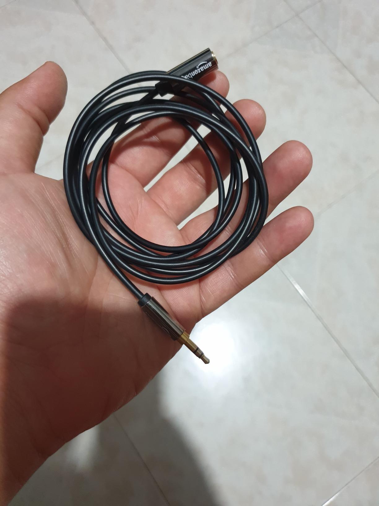 Amazon Basics Cavo Prolunga Audio Stereo 3,5 mm 1,8 m