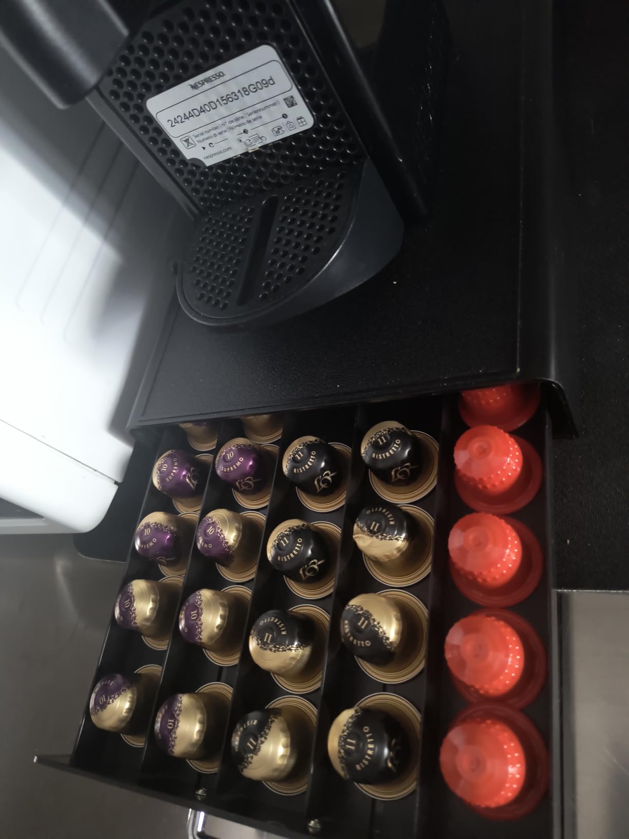 Amazon Basics cassetto portacapsule 50 capsule nero Nespresso