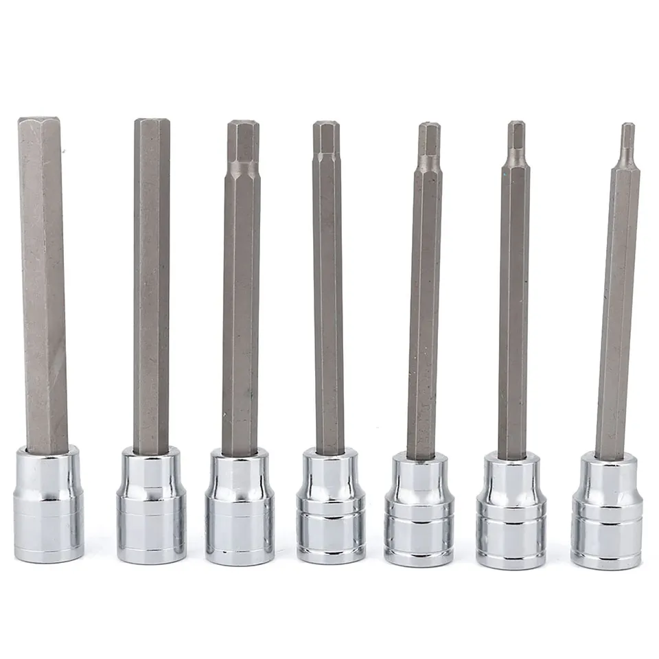 Elprico Set 7 Bussole Esagonali Lunghe 110mm Custodia
