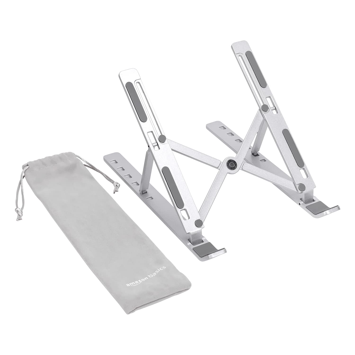 Amazon Basics supporto laptop alluminio 10-15,6" argento 6 angoli