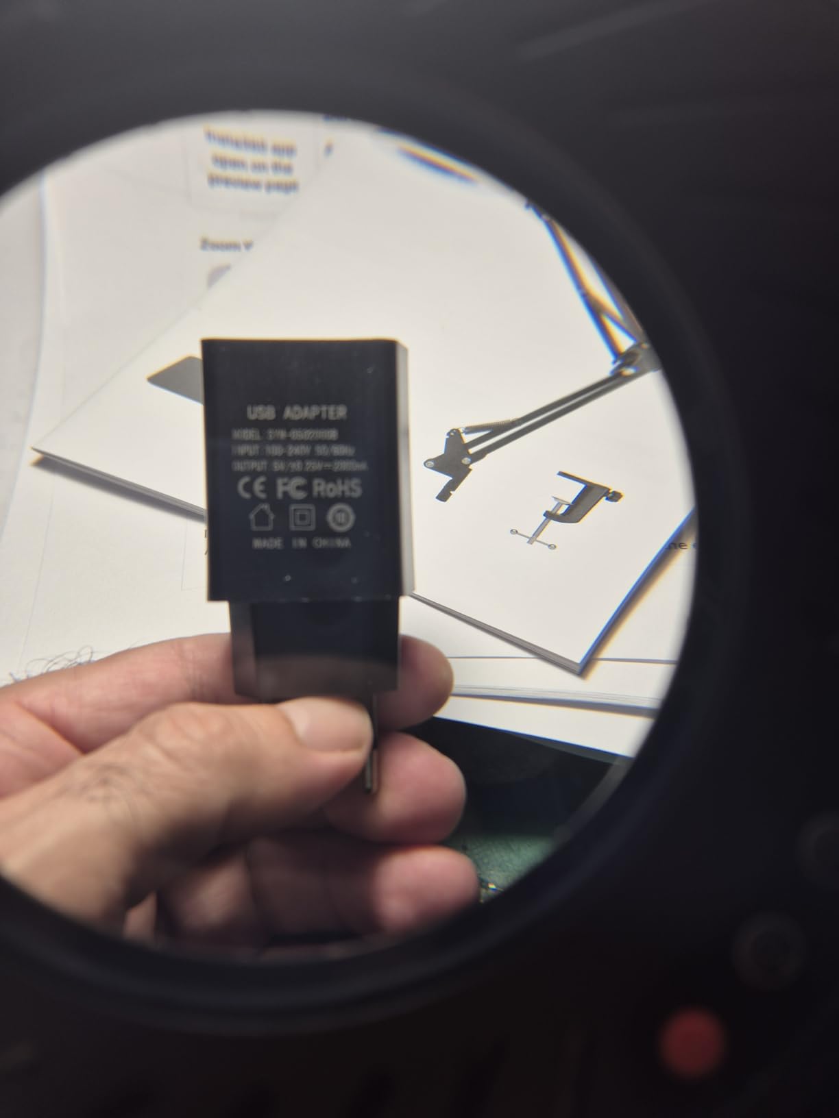 RealPlus Lampada Lente Ingrandimento 10X Nero Solo Clip
