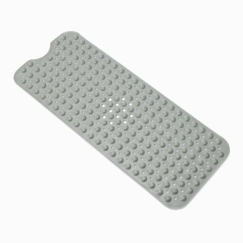 Amazon Basics Tappetino Doccia Antiscivolo Grigio 40x16