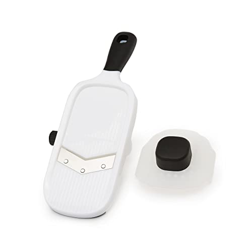 Amazon Basics Mandolina Manuale Bianca 3 Spessori Acciaio