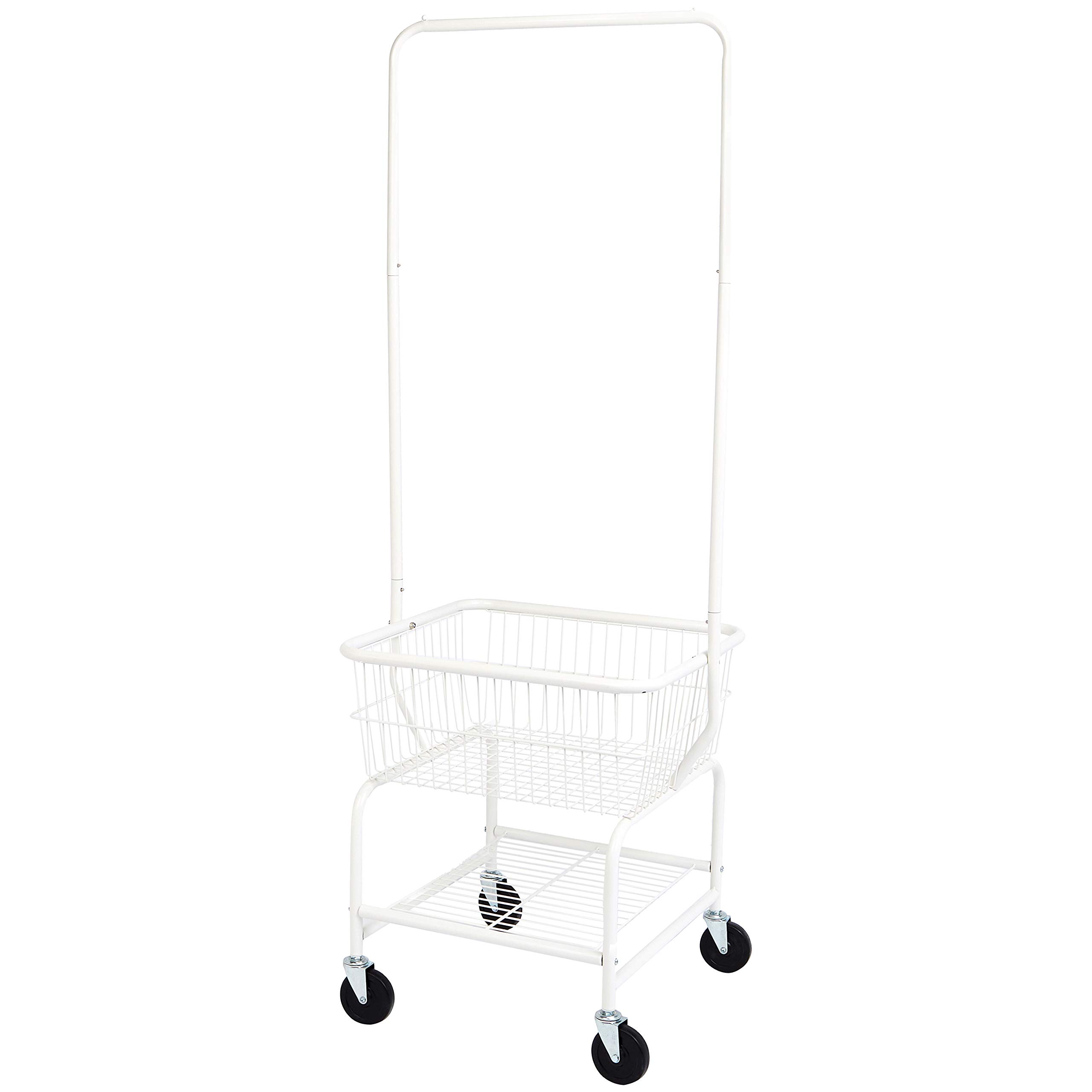 Amazon Basics carrello portabiancheria cromato con ruote