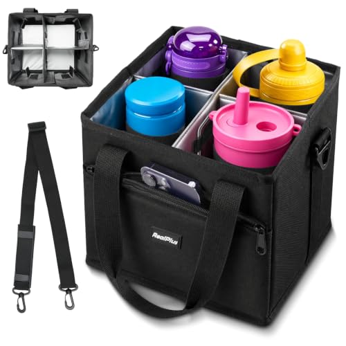RealPlus borsa portabottiglie 4 bottiglie con tracolla