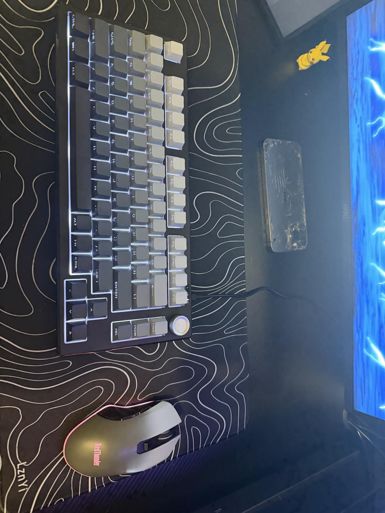 RedThunder K75 Kit Tastiera e Mouse Wireless RGB Grey