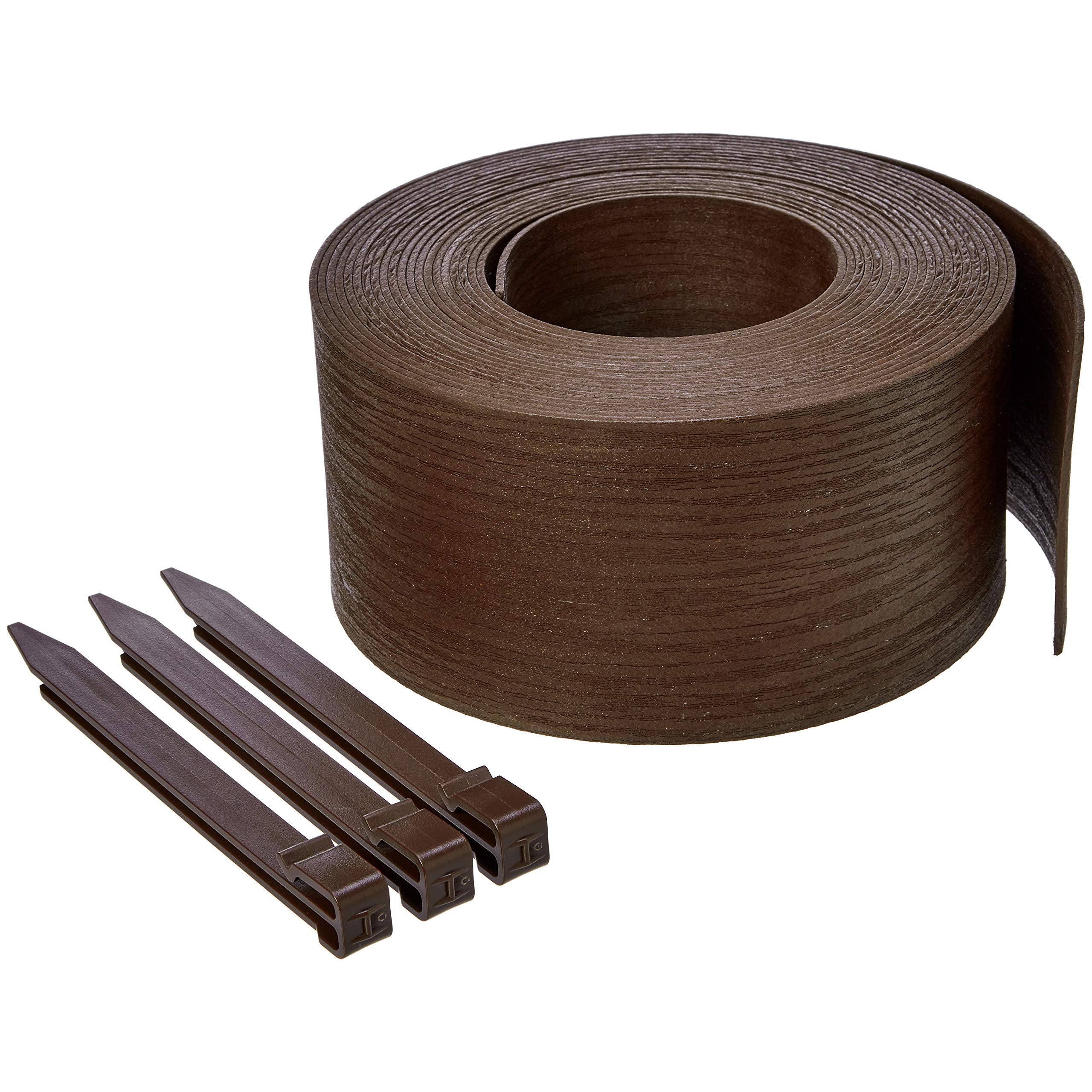 Amazon Basics bordura aiuole 8 cm x 12 m marrone 10 picchetti