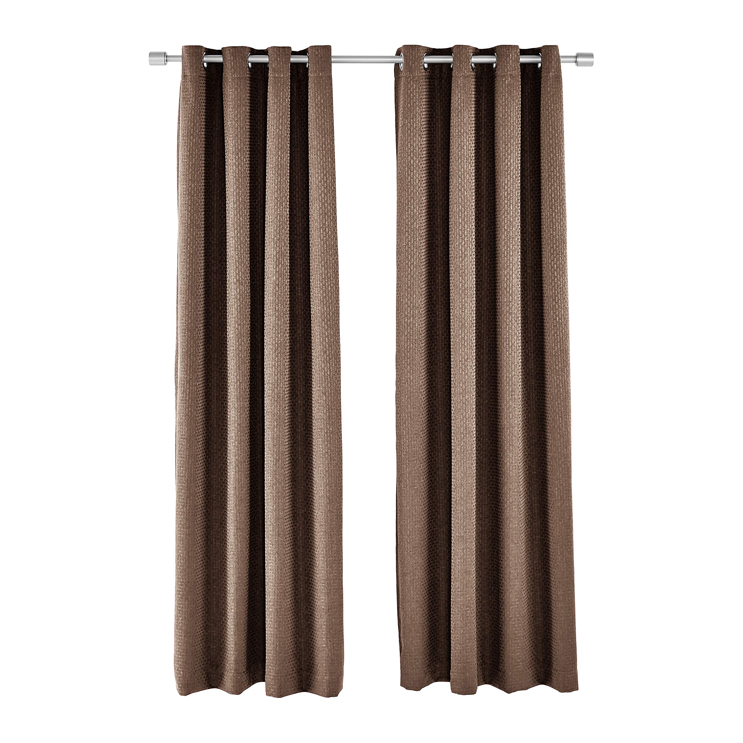 AmazonBasics Basket Weave 52x95 Tende Oscuranti Marroni 2 Pezzi