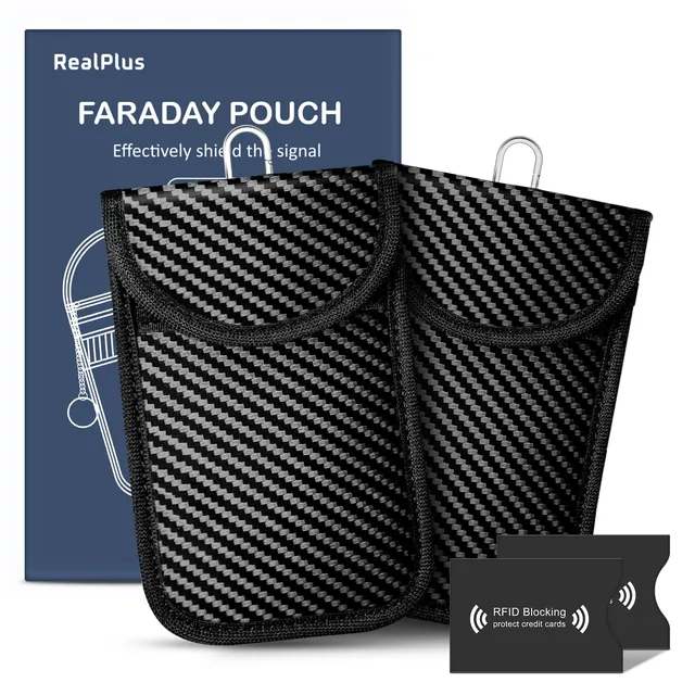 RealPlus protezione keyless go custodia Faraday 14x9 cm 2 pz