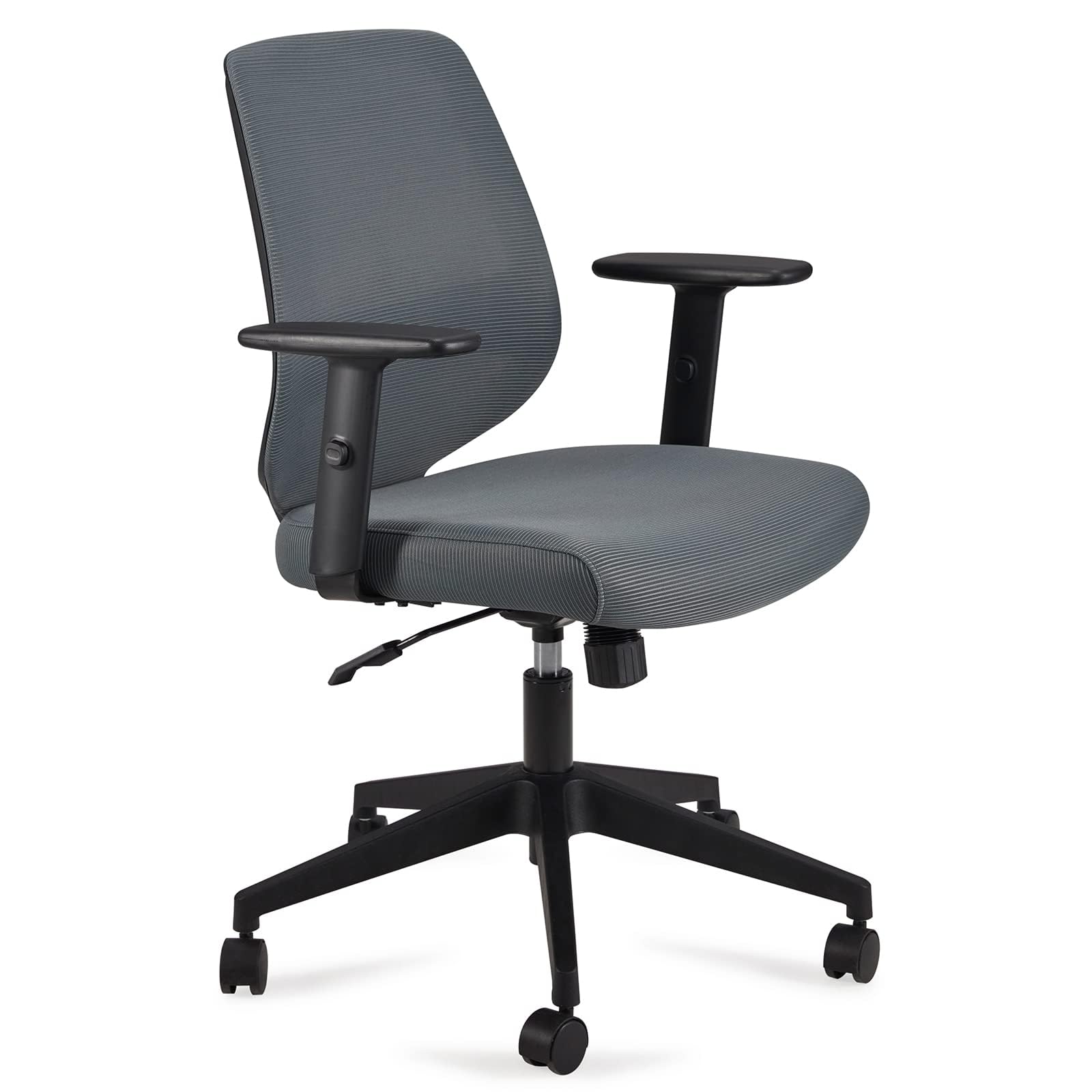 Amazon Basics Sedia Ufficio Ergonomica Senza Poggiatesta Grigio