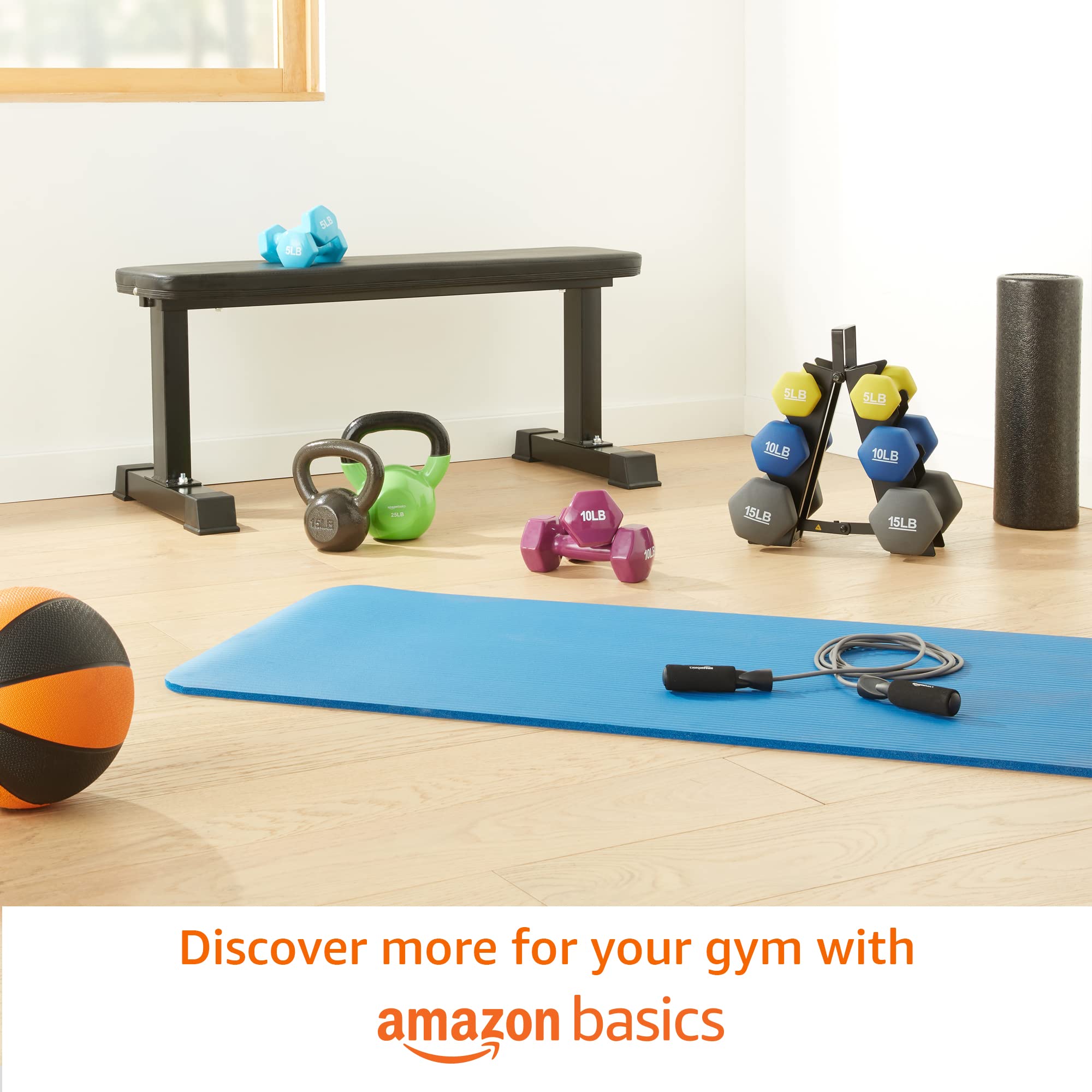 AmazonBasics kettlebell ghisa 35 lb manico largo