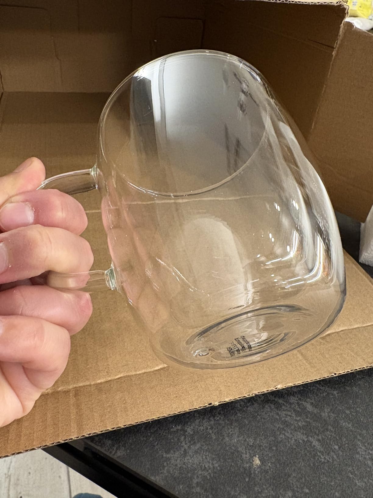 AmazonBasics Mug Vetro Doppia Parete Set 4pz 382ml
