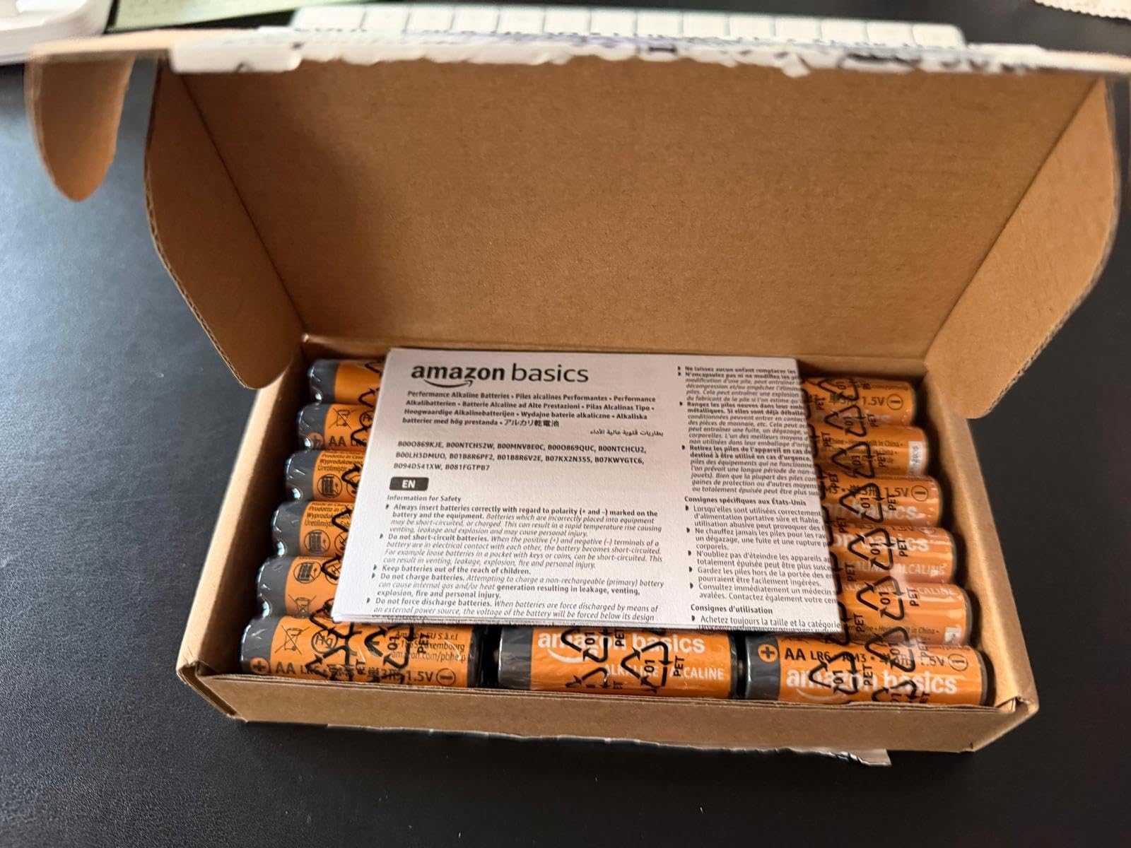 Amazon Basics batterie alcaline AA 1,5V confezione da 48 lunga durata