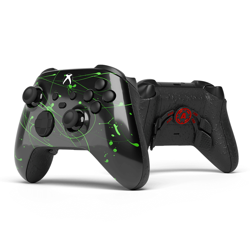 Aim Controller Xbox Green Splatter controller verde