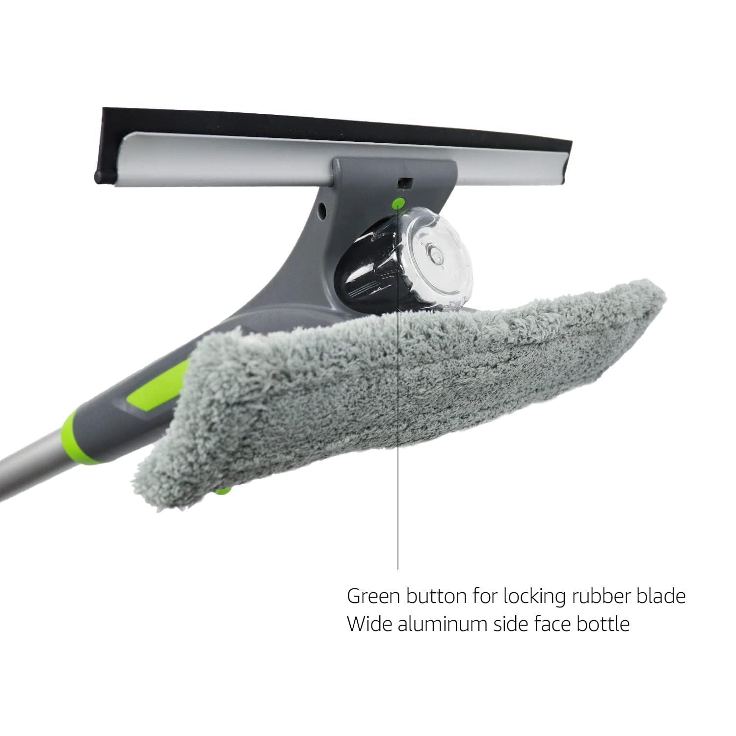 AmazonBasics Tergivetro Vetri con Spray Grigio Telescopico