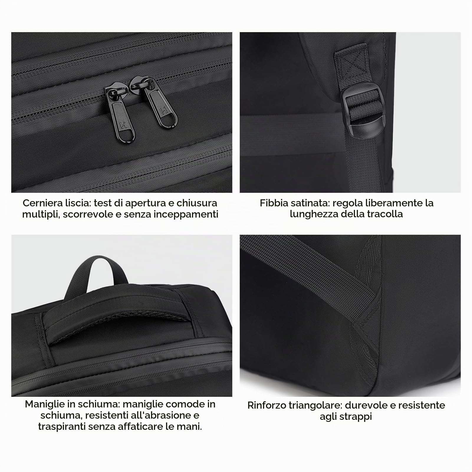 Elprico Zaino Viaggio con Pompa 36-55 L Impermeabile 17,3 Pollici