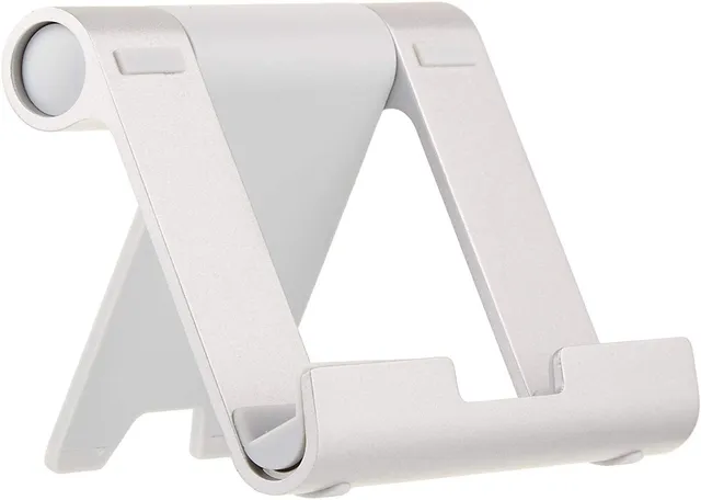 AmazonBasics Supporto Tablet Inclinabile Argento 4-10"