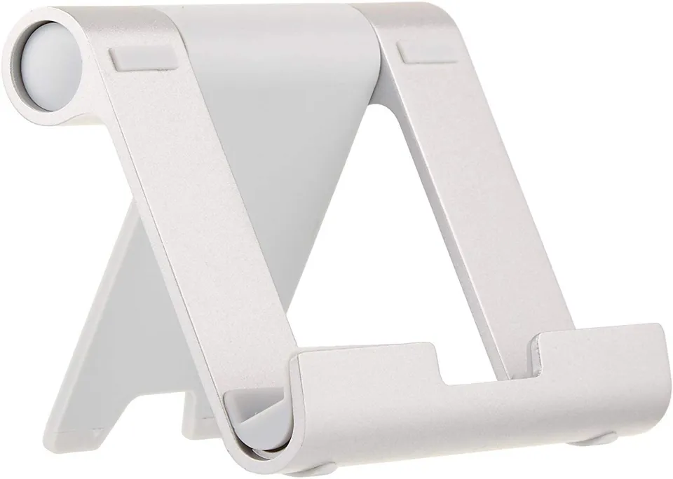 AmazonBasics Supporto Tablet Inclinabile Argento 4-10"