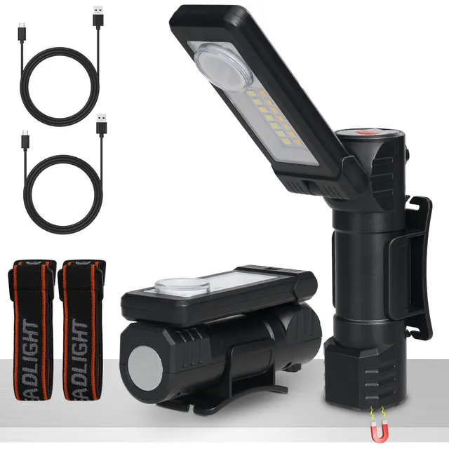 RealPlus lampada lavoro LED USB 2 pezzi magnetica 180 gradi