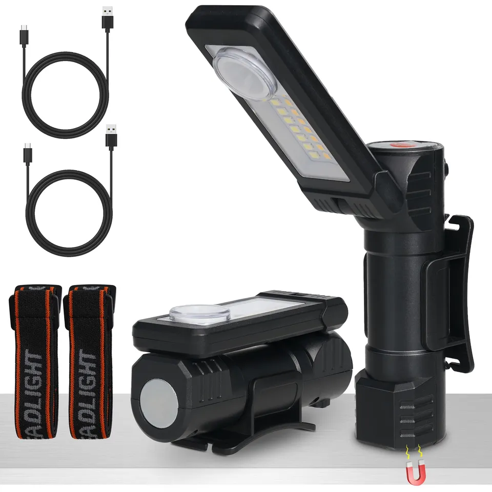 RealPlus lampada lavoro LED USB 2 pezzi magnetica 180 gradi