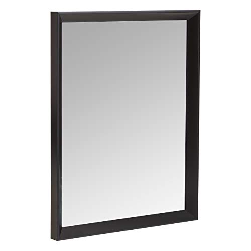 AmazonBasics Specchio da parete 41x51 cm nero a sbalzo