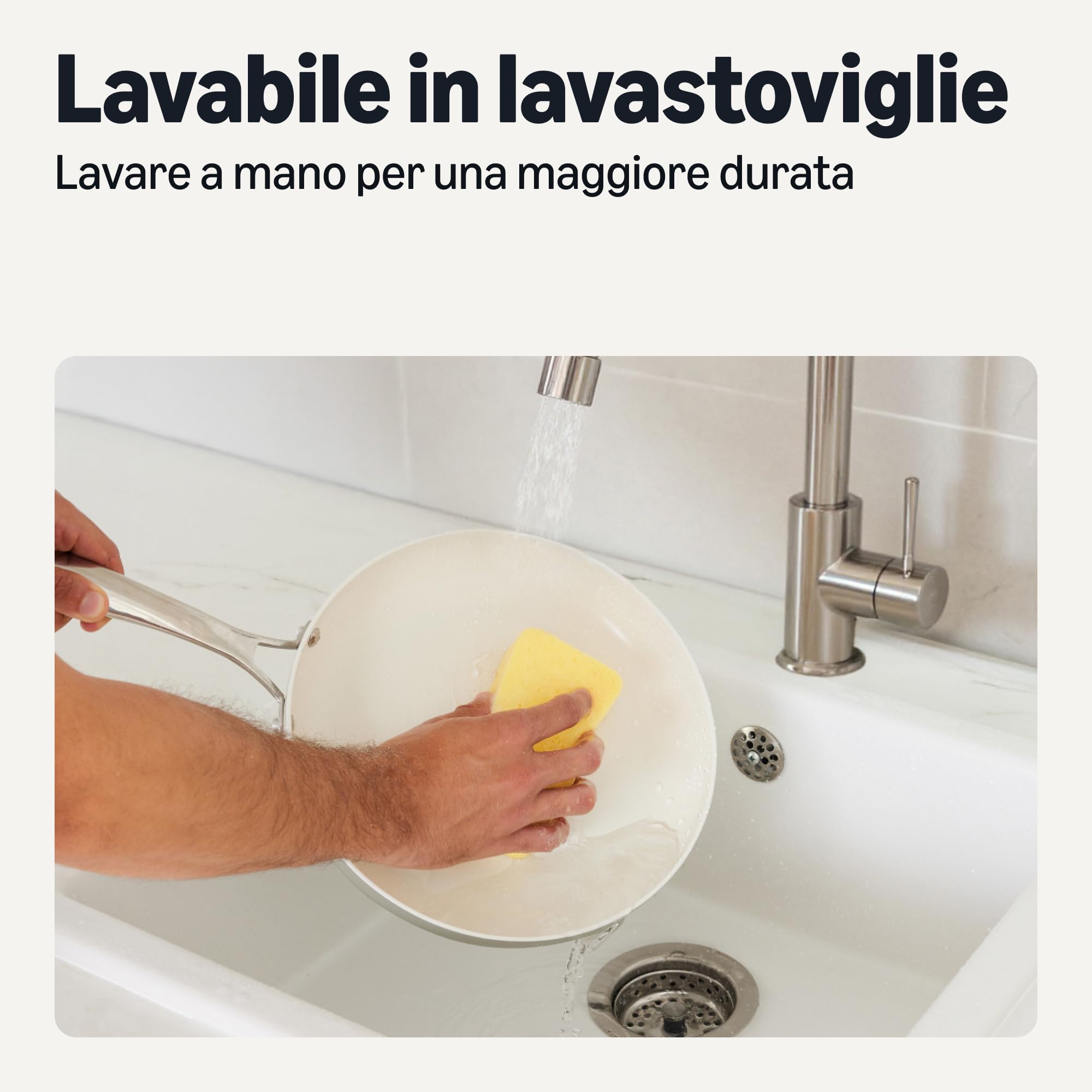AmazonBasics set pentole ceramica 8 pezzi grigio lino induzione