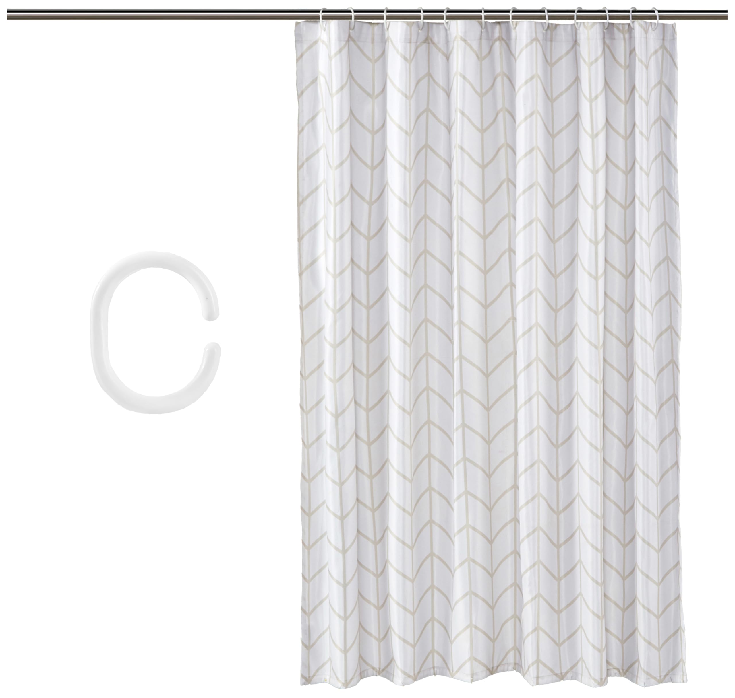 AmazonBasics Tenda Doccia Tessuto 183x183 cm Spina Pesce