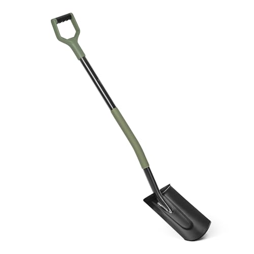 Amazon Basics pala da giardinaggio piatta 47 pollici acciaio nera