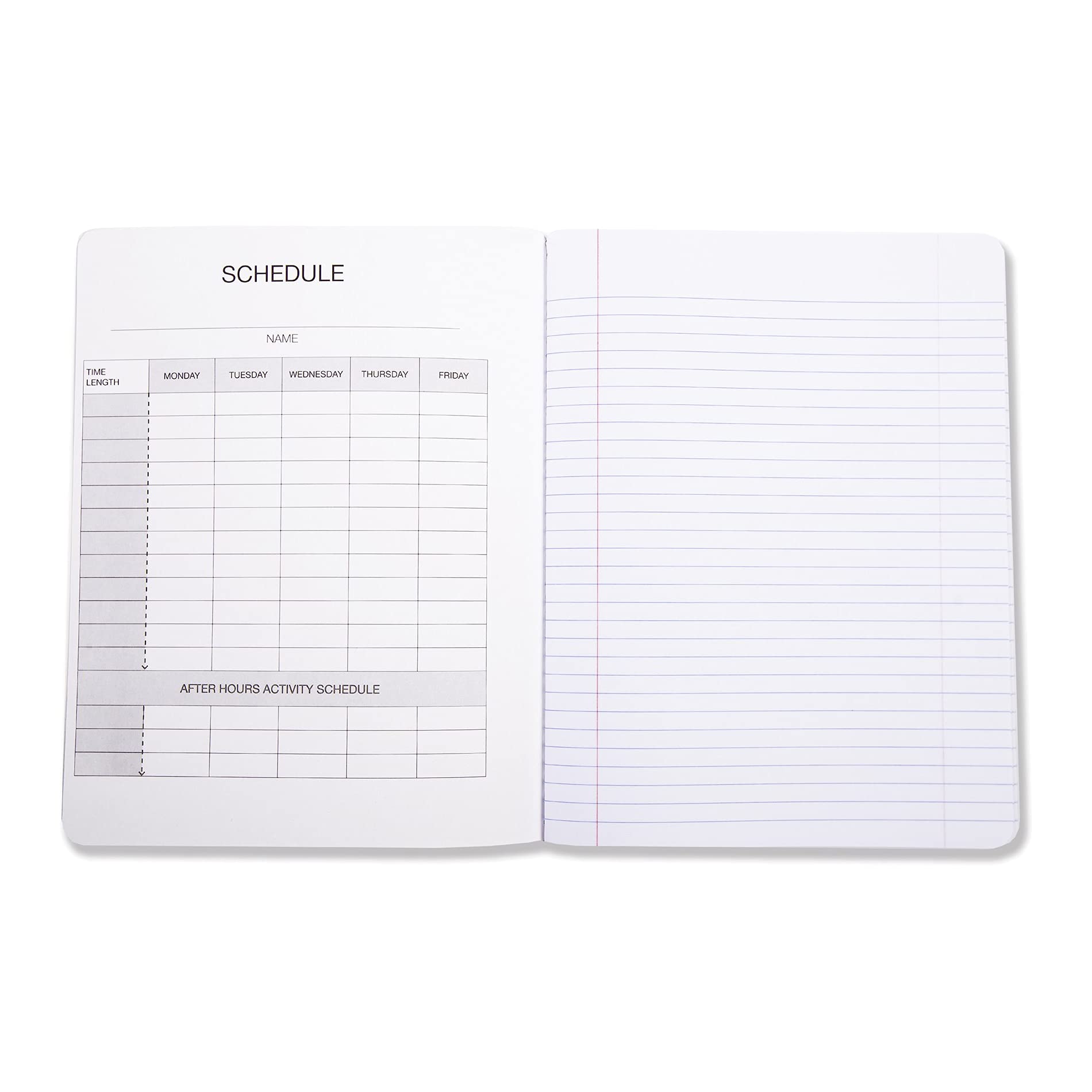 AmazonBasics Quaderno a Righe 100 Fogli 4 Pezzi Marmorizzato
