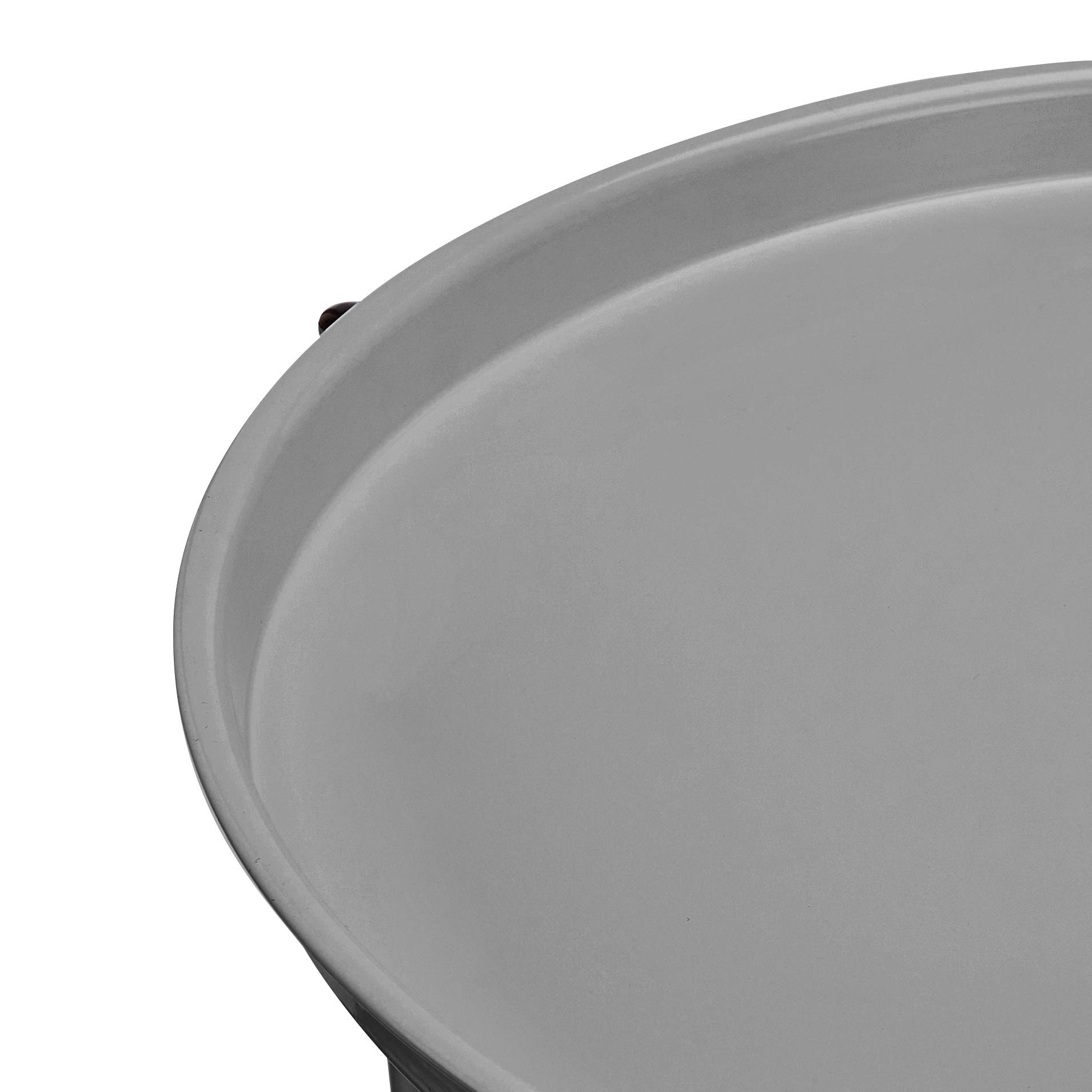 Amazon Basics Tavolino Rotondo Carbone con Cesto 45 cm