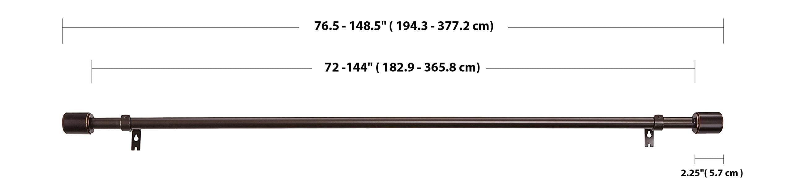 AmazonBasics bastone tenda estensibile 183-366 cm bronzo