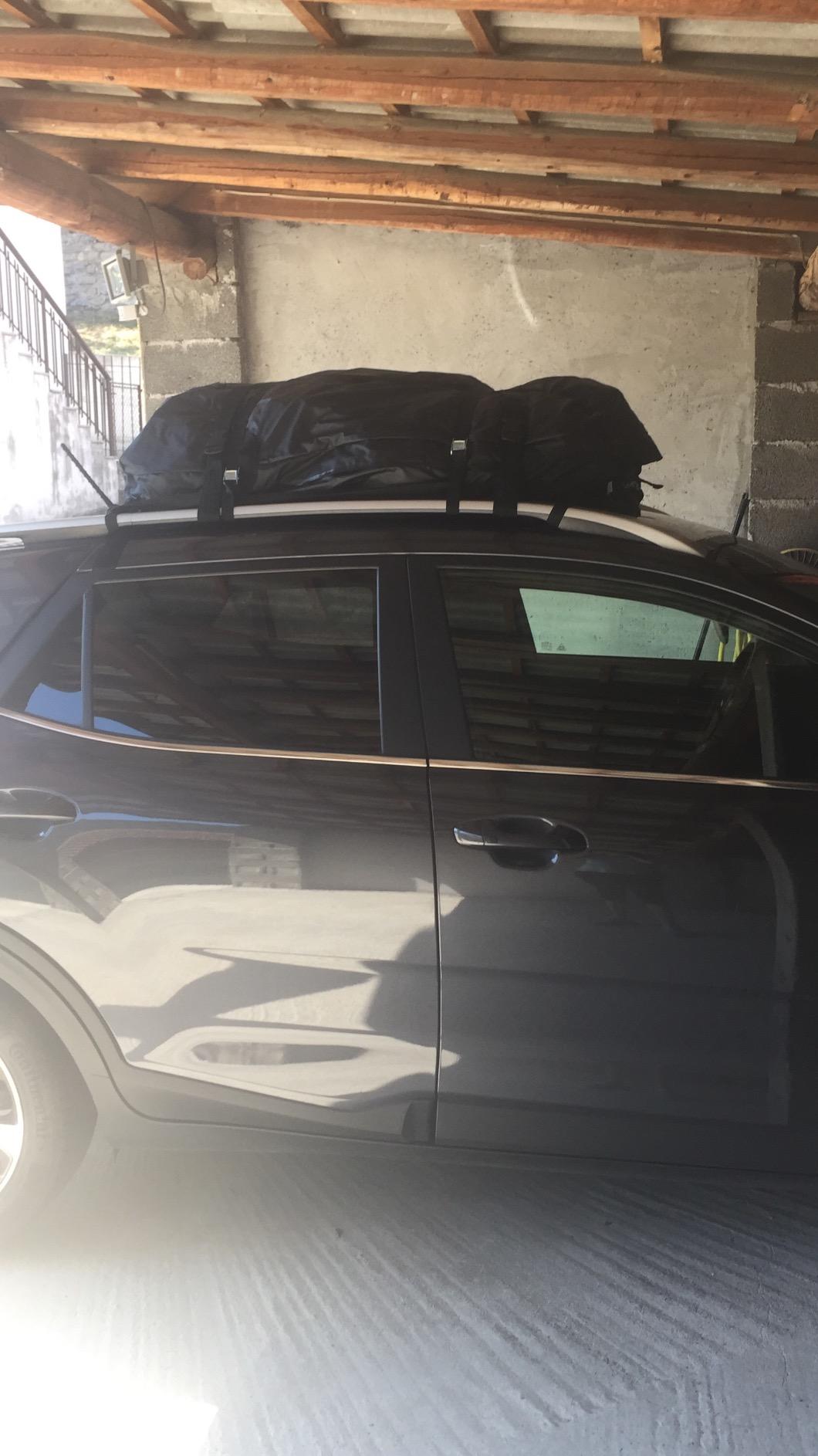 Amazon Basics Borsa da Tetto Auto 425L Nero Impermeabile