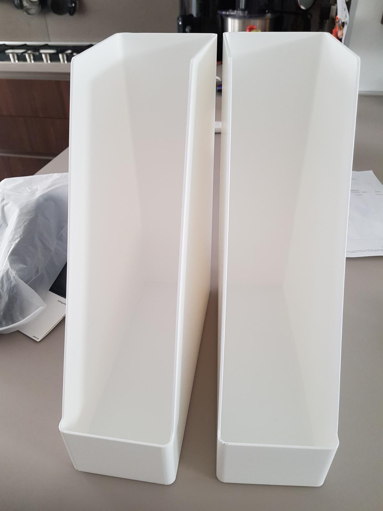 Amazon Basics Organizer Portariviste Plastica 2pz Bianco