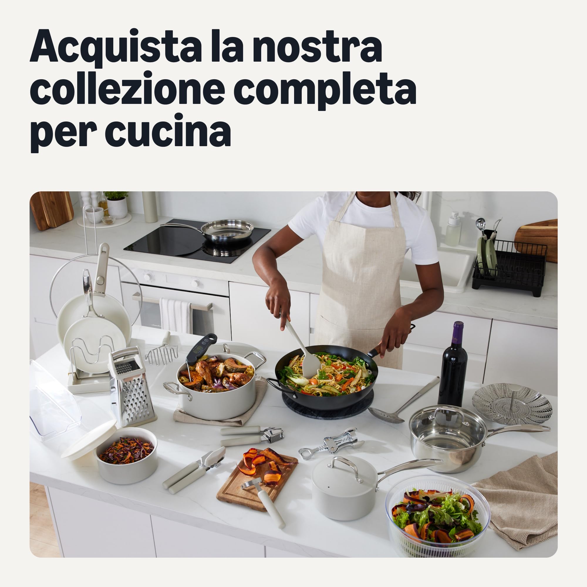Amazon Basics Paraschizzi Padella Inox 33 cm Antigrasso