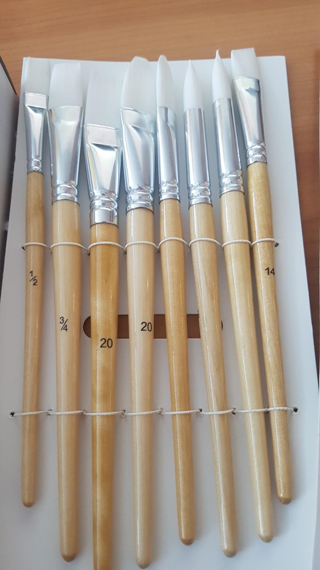 Amazon Basics Set 24 Pennelli Pittura Legno per Artisti