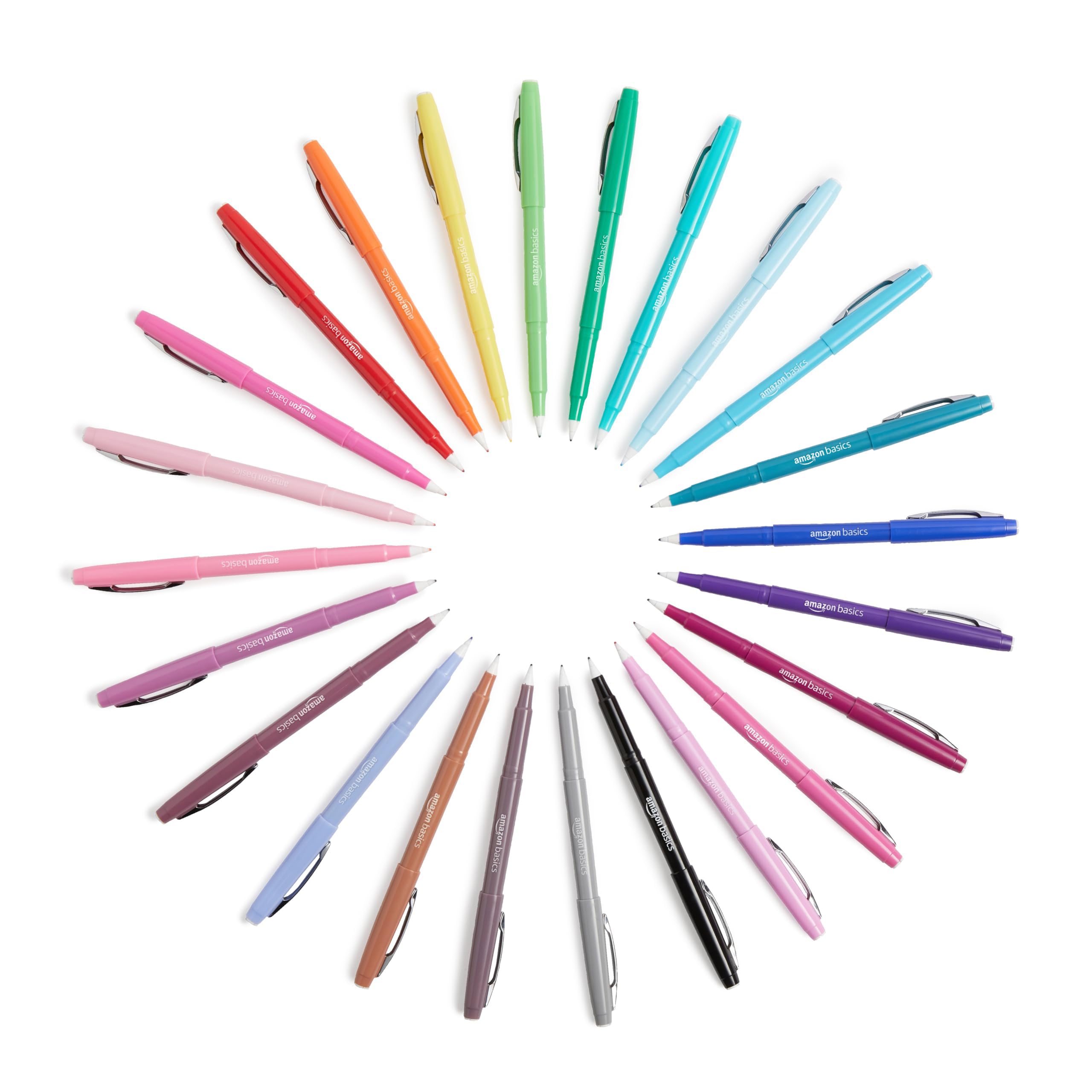 AmazonBasics Pennarelli colori assortiti 24 pezzi punta media