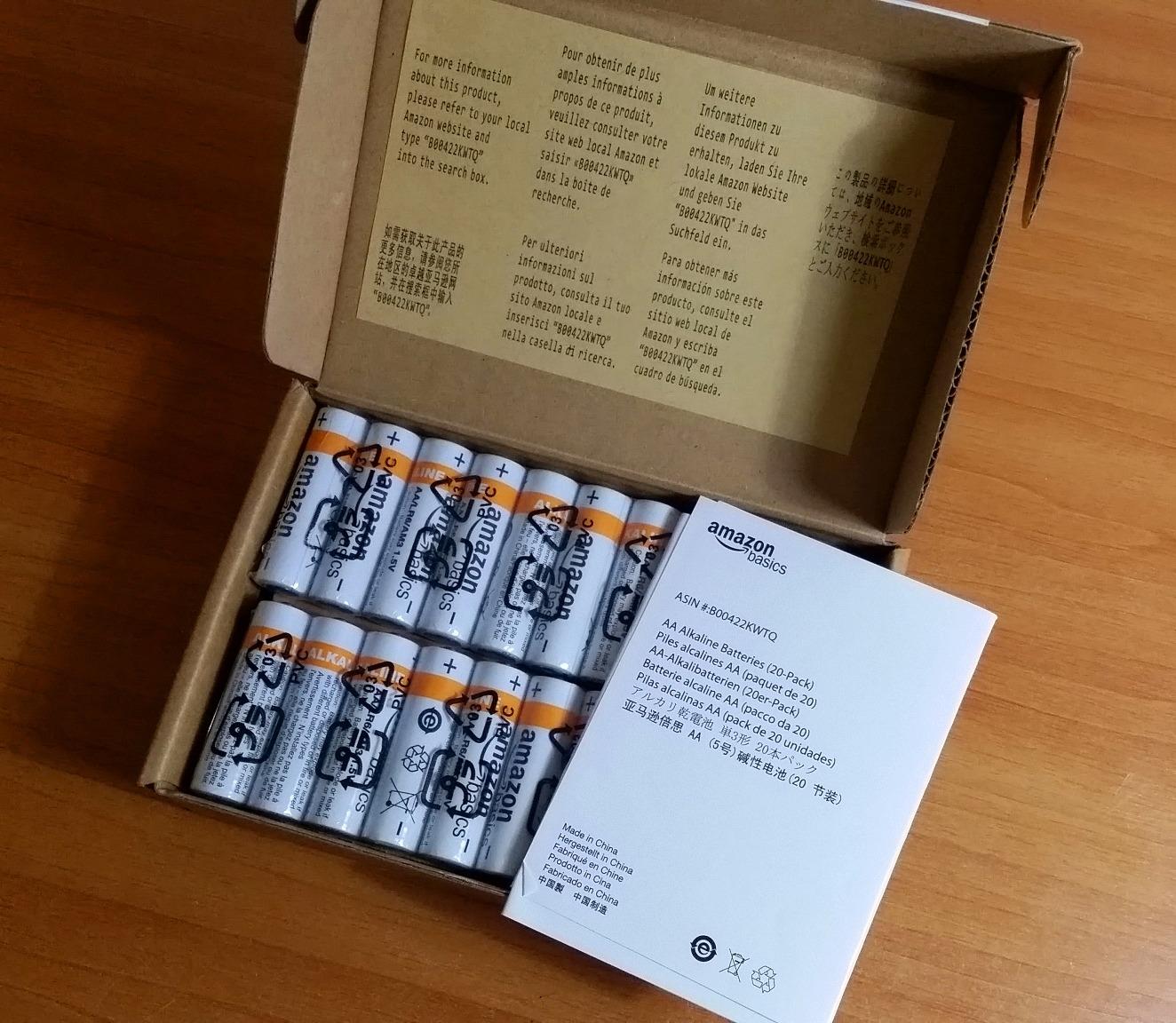 Amazon Basics Batterie Alcaline AAAA 1,5V 8 Pezzi Lunga Durata