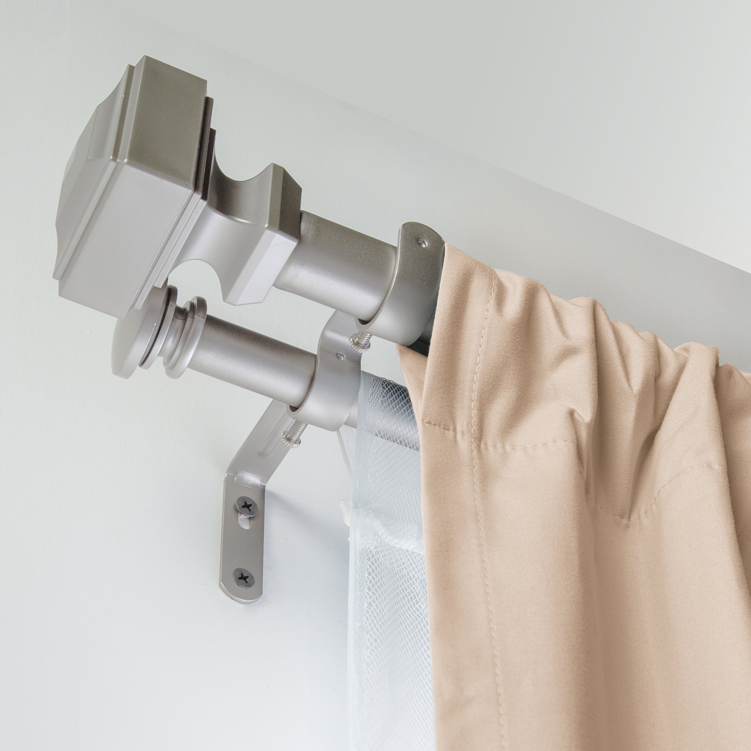 Amazon Basics Bastone Doppio Tenda 183-366 cm Nichel Estensibile