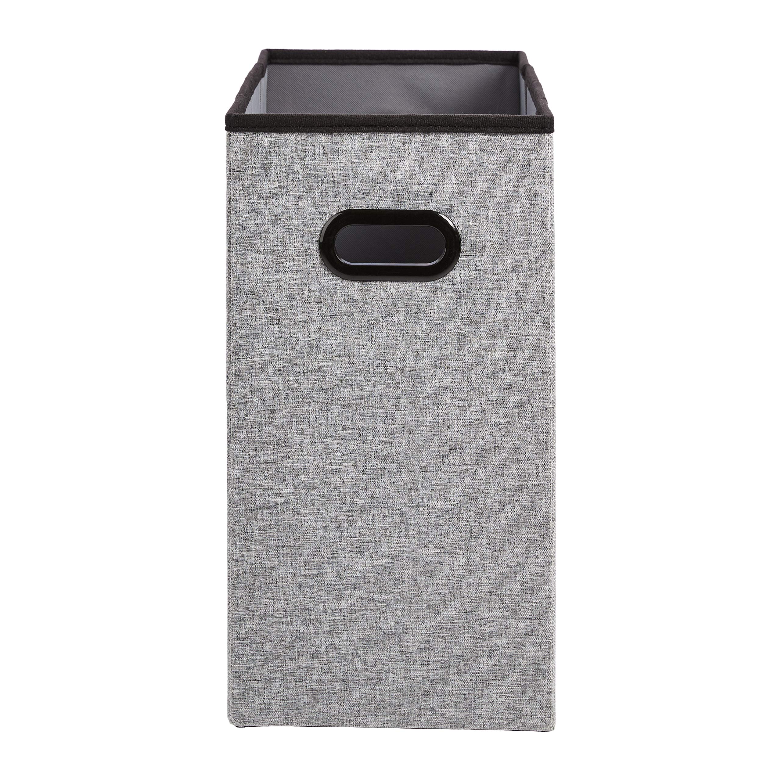 AmazonBasics Cesto Pieghevole con Coperchio Grigio Mélange 1pz