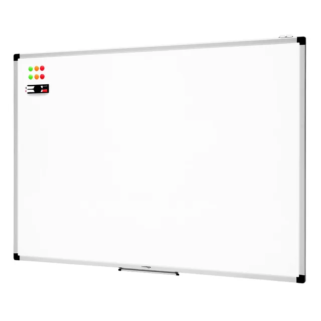 AmazonBasics Lavagna Bianca Magnetica 120x90 cm con Accessori