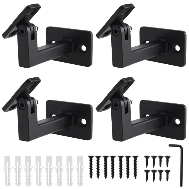 RealPlus staffe girevoli per corrimano quadrate regolabili 4 pezzi