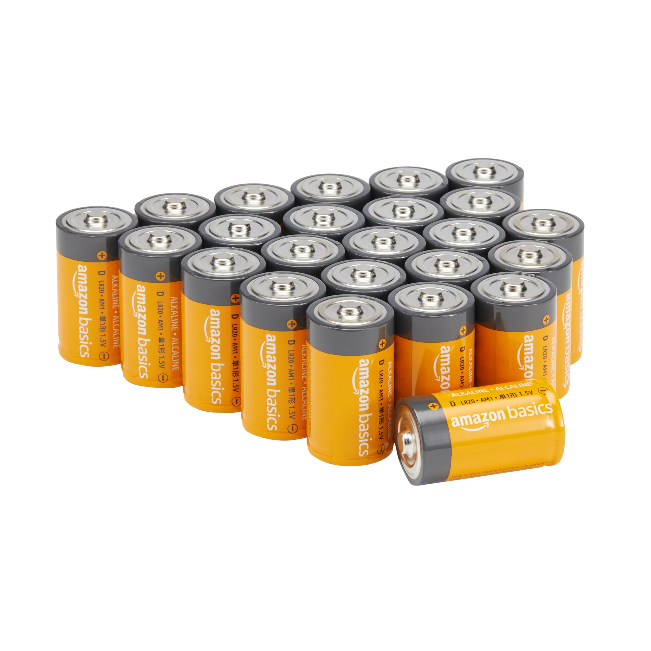 Amazon Basics batterie alcaline D 1,5V confezione 12 uso quotidiano