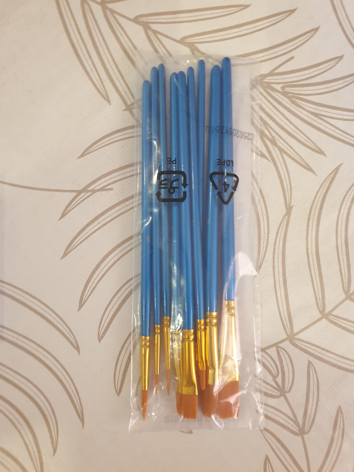 AmazonBasics Set 10 Pennelli Pittura Blu Acrilico